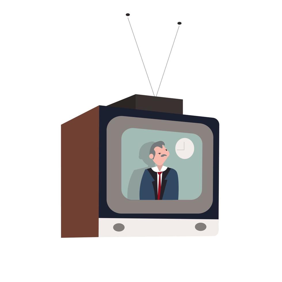 TV with news, vector graphics, illustration