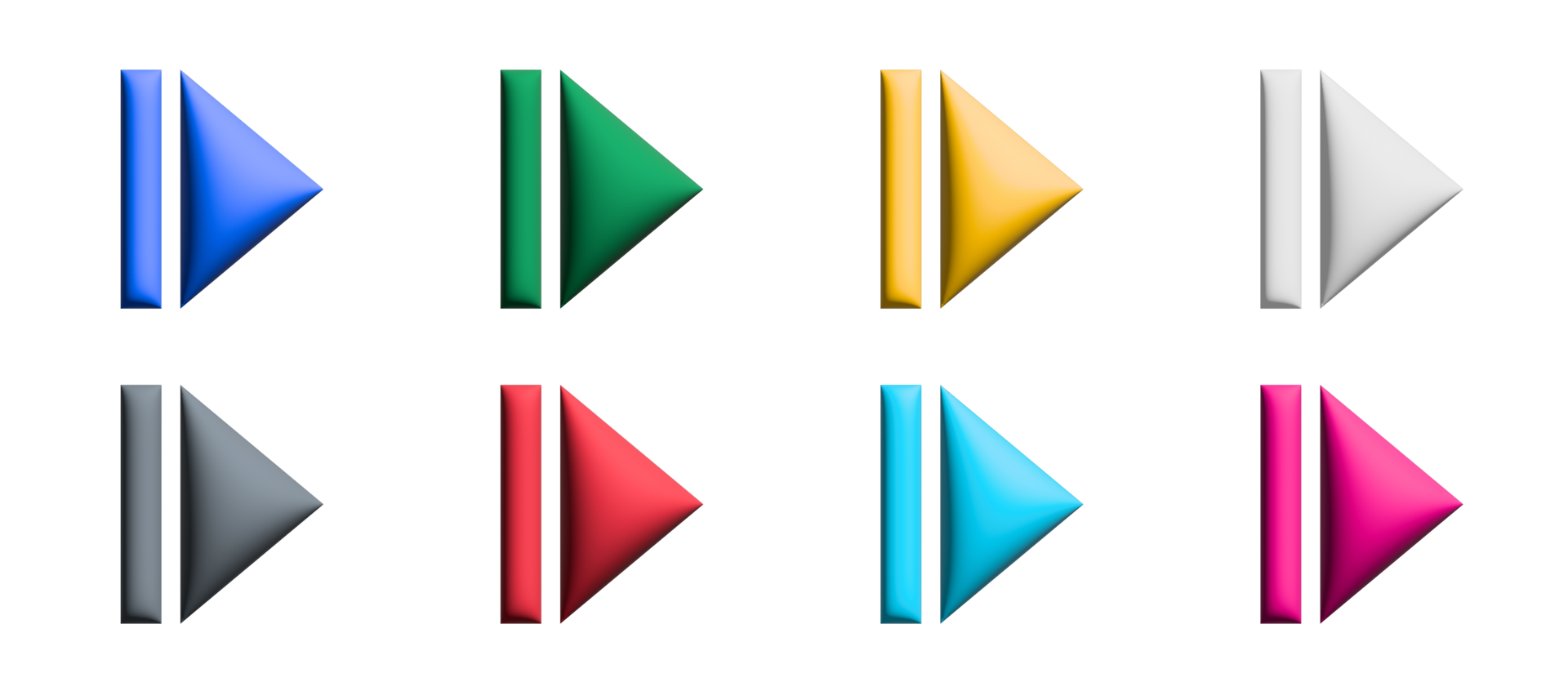 Arrows big colorful set icons. Arrow icon. Arrow. Cursor. Modern simple arrows. png