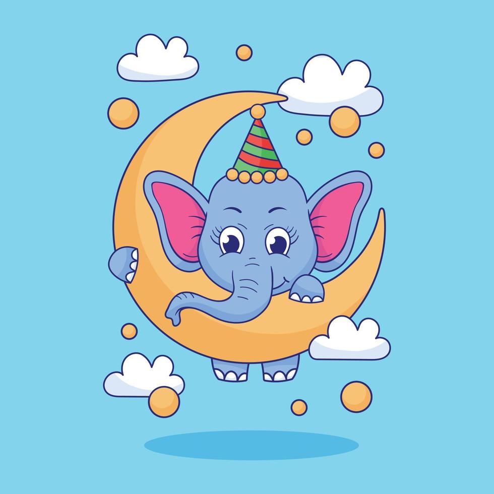 Baby Elephant Illustration, Cute Baby Elephant, Elephant Illustration Vector