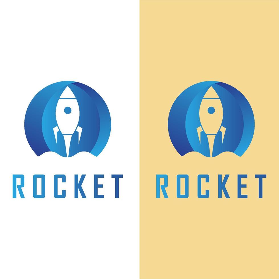 space rocket logo and vector with slogan template