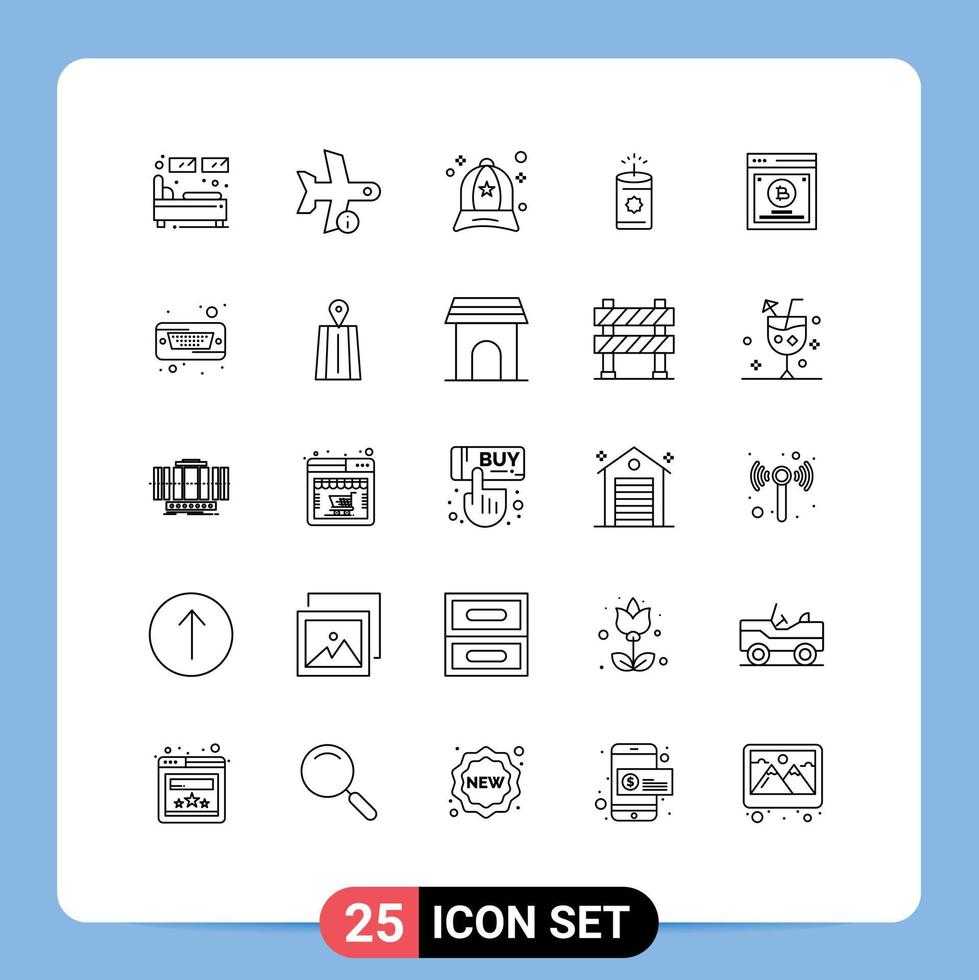 Universal Icon Symbols Group of 25 Modern Lines of testing china transport candle clothing Editable Vector Design Elements