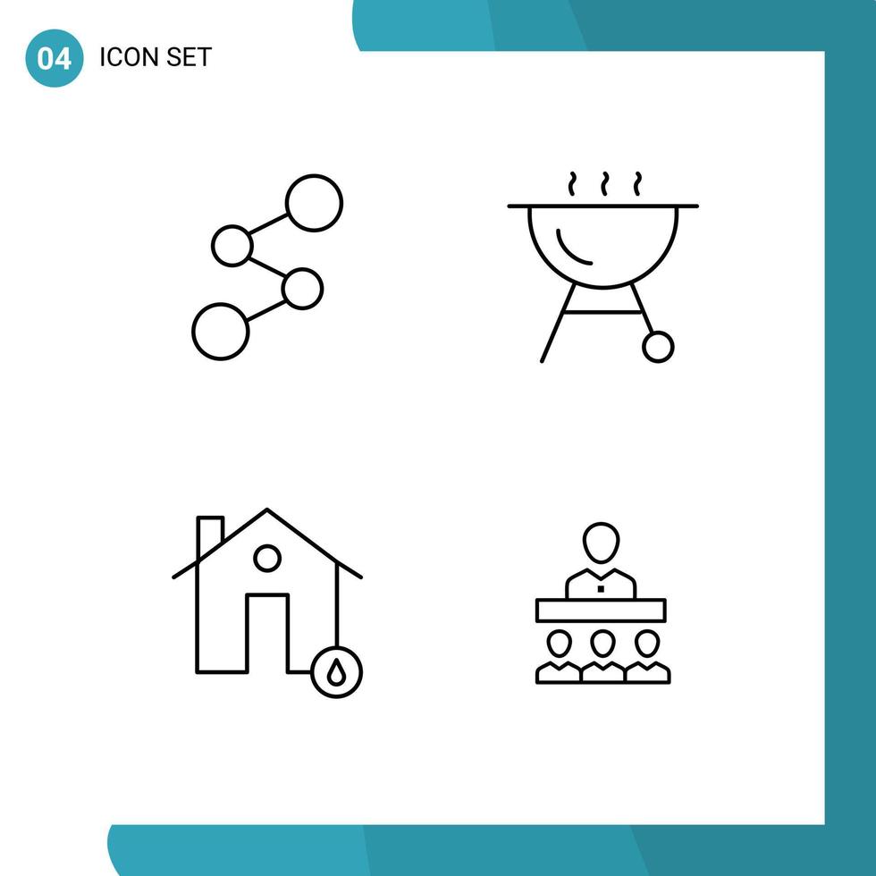 4 Creative Icons Modern Signs and Symbols of spreadcoin hot crypto currency buildings meeting Editable Vector Design Elements