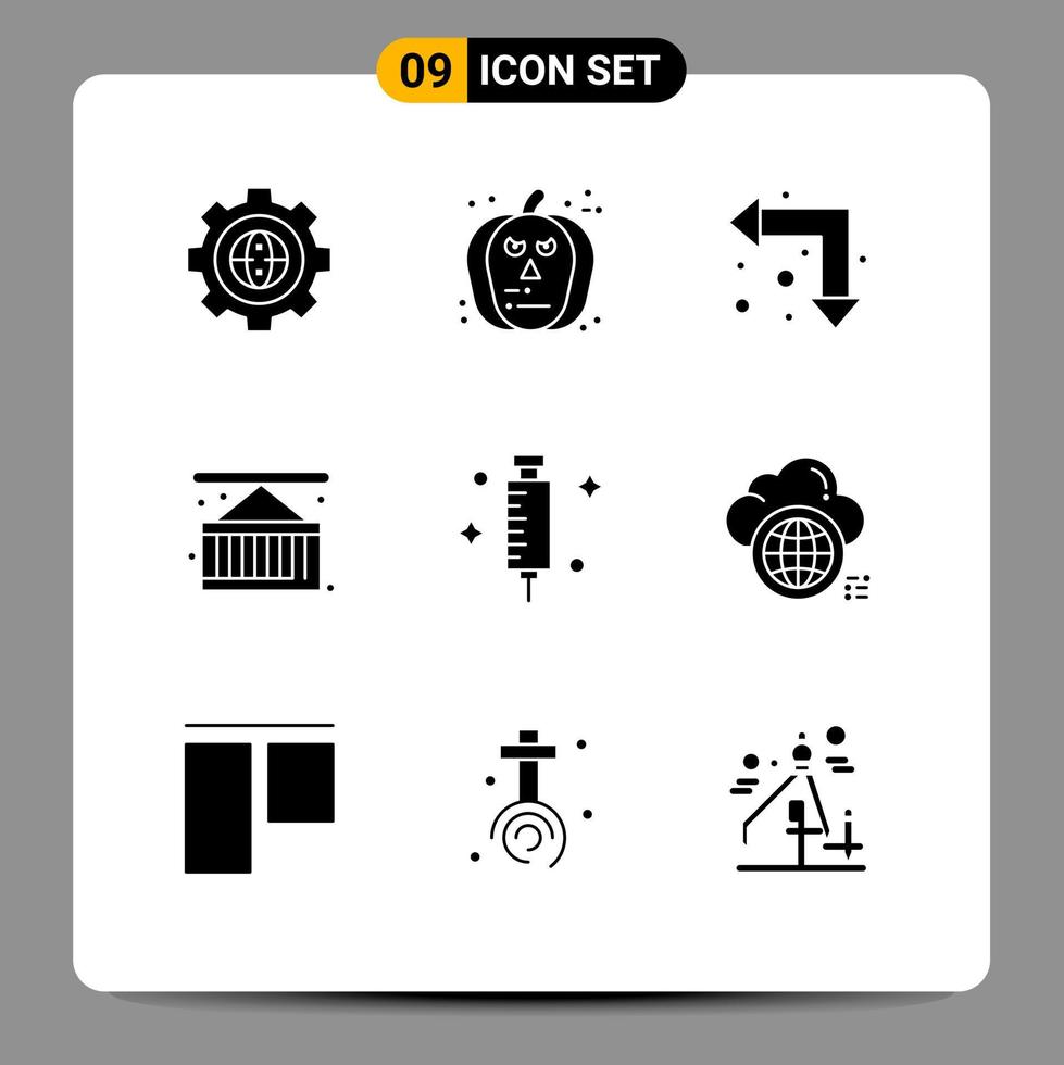 9 Creative Icons Modern Signs and Symbols of doctor delivery scary cargo down Editable Vector Design Elements