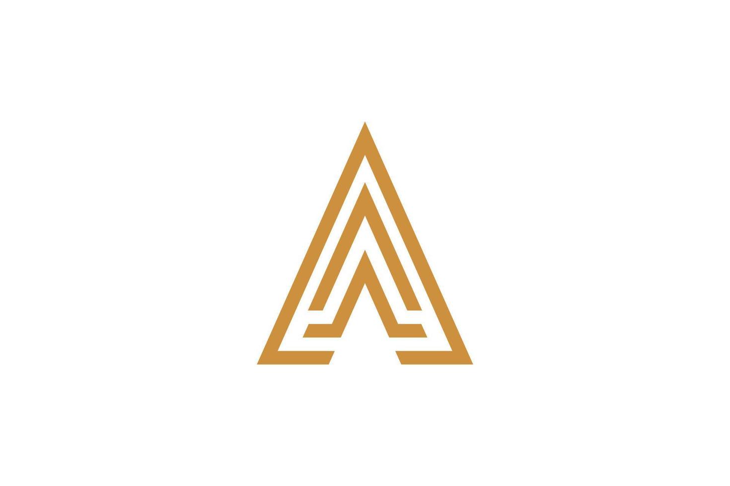 Letter A Monoline Template vector