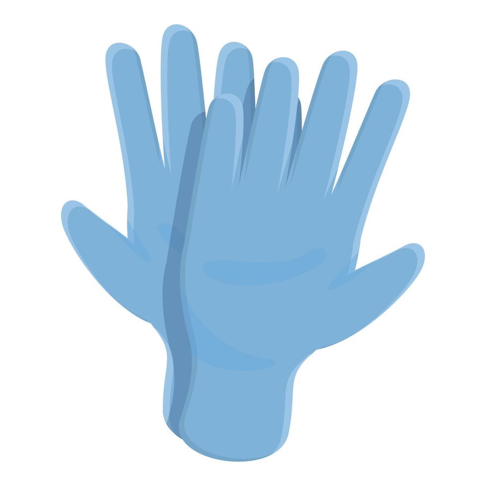 Personal medical gloves icon, cartoon style vector