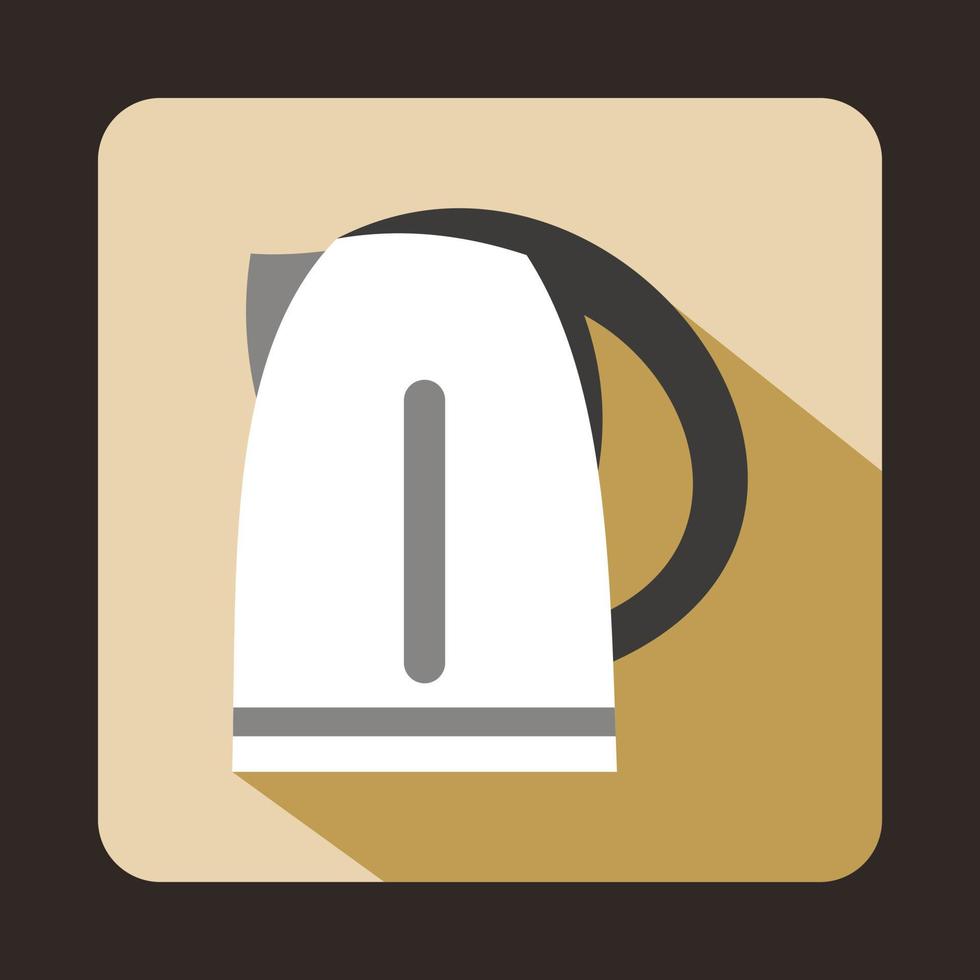 Electric kettle icon in flat style vector