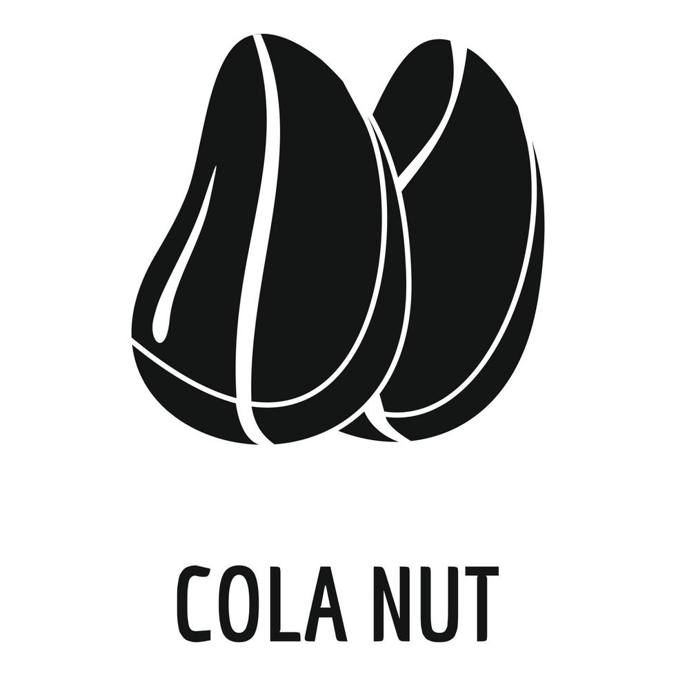 Cola nut icon, simple style vector