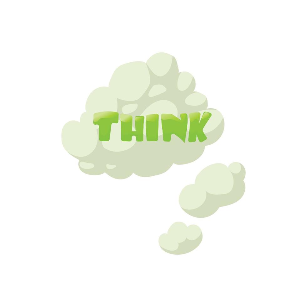 Thoughts icon, cartoon style vector