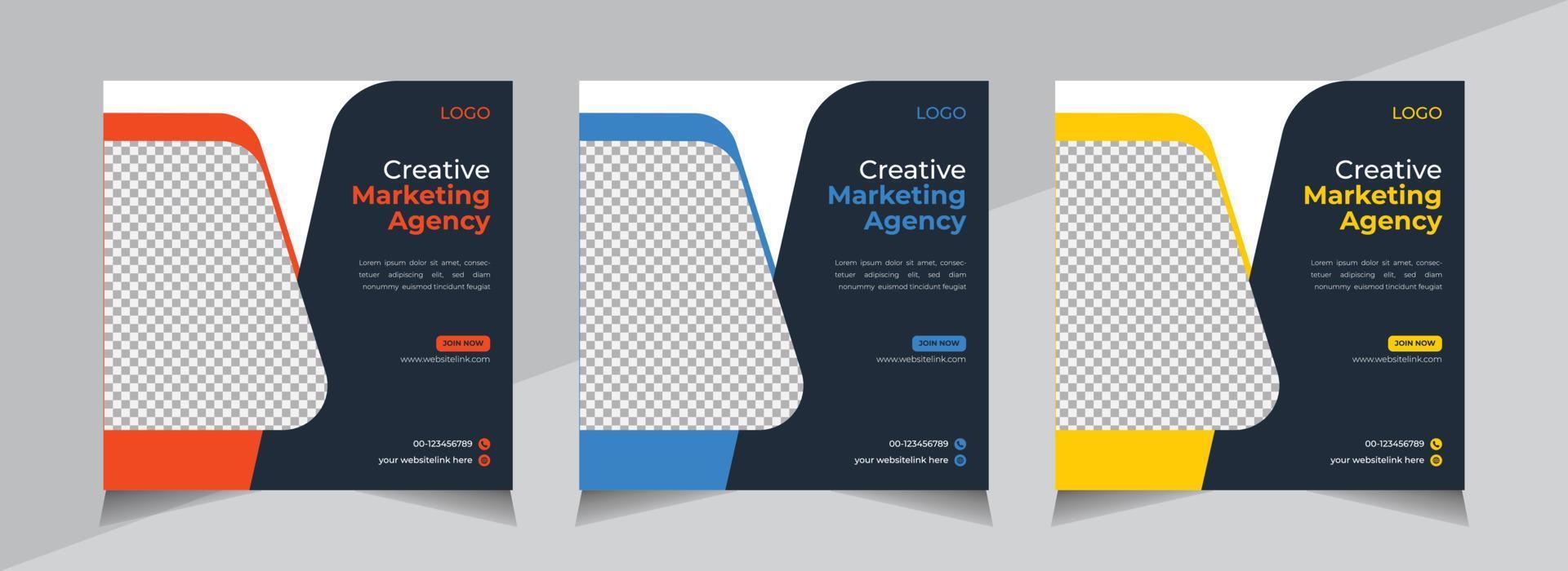 Modern Social Media Banner Design, Business Social Media Post Template, Web Banner, Free Vector