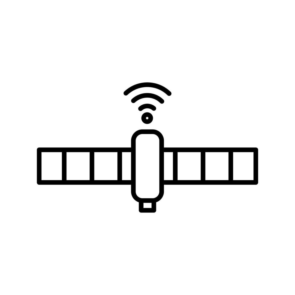 icono de vector de satélite único