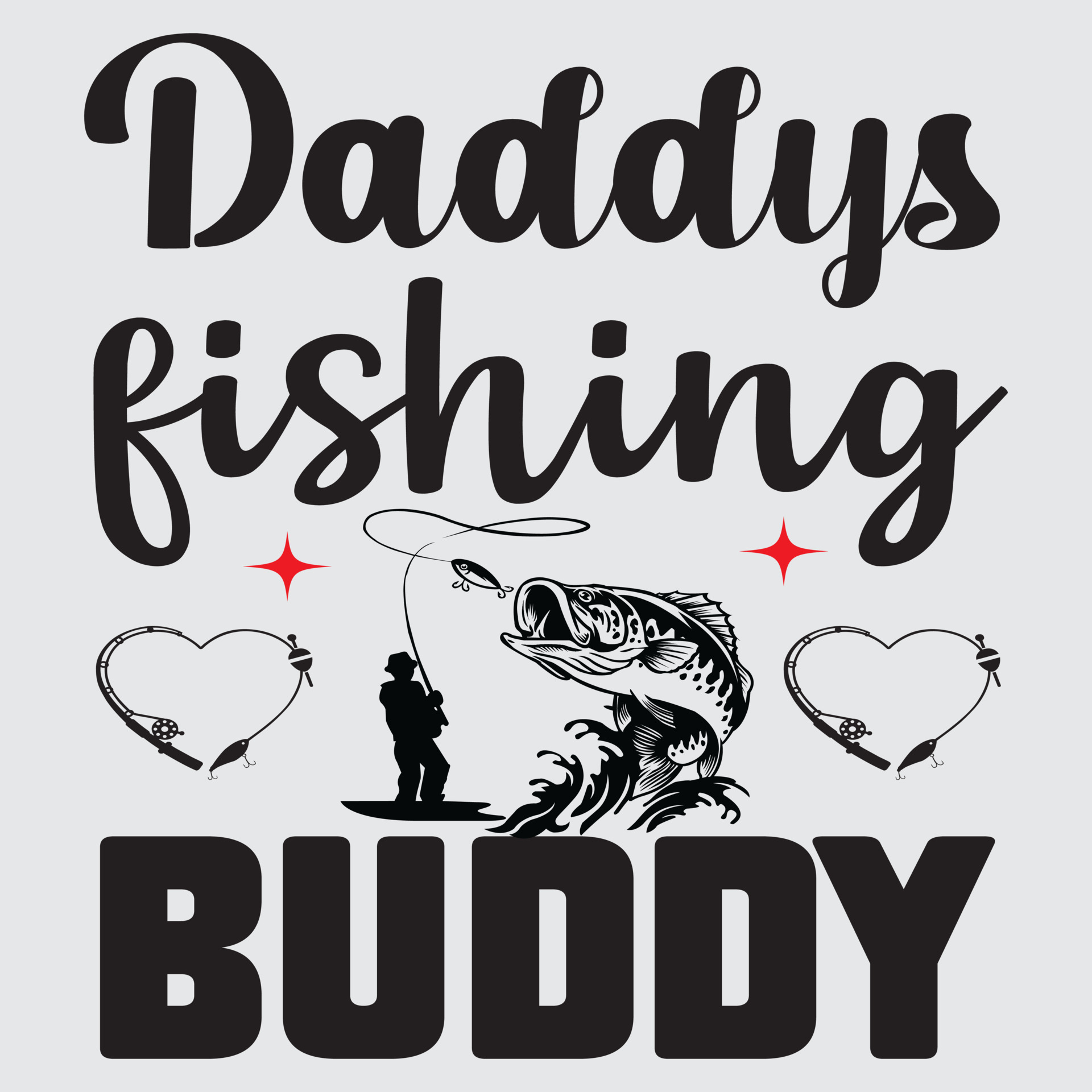 Daddy's fishing buddy 19659852 Vector Art at Vecteezy