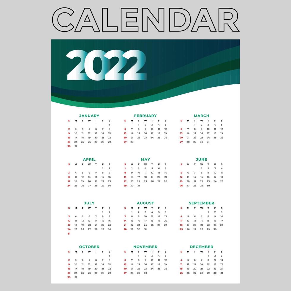 Wall Calender 2023 vector