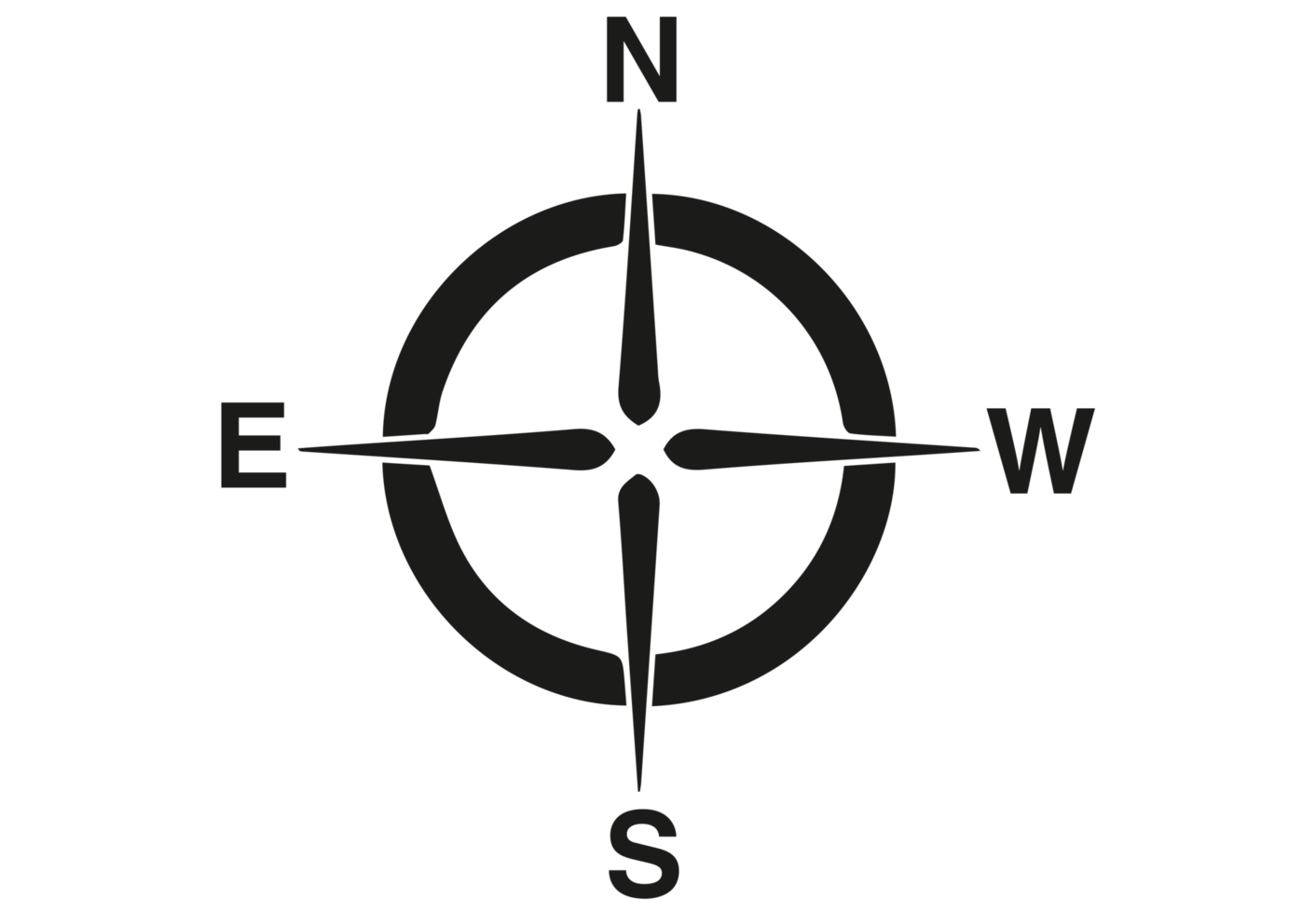 Kompasssymbol isoliert auf transparentem Hintergrund png