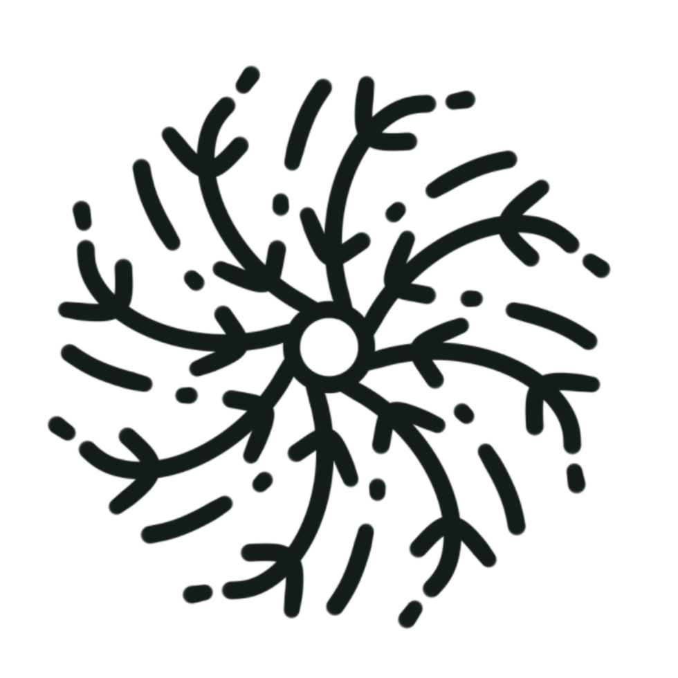 Silhouette of snowflake. png