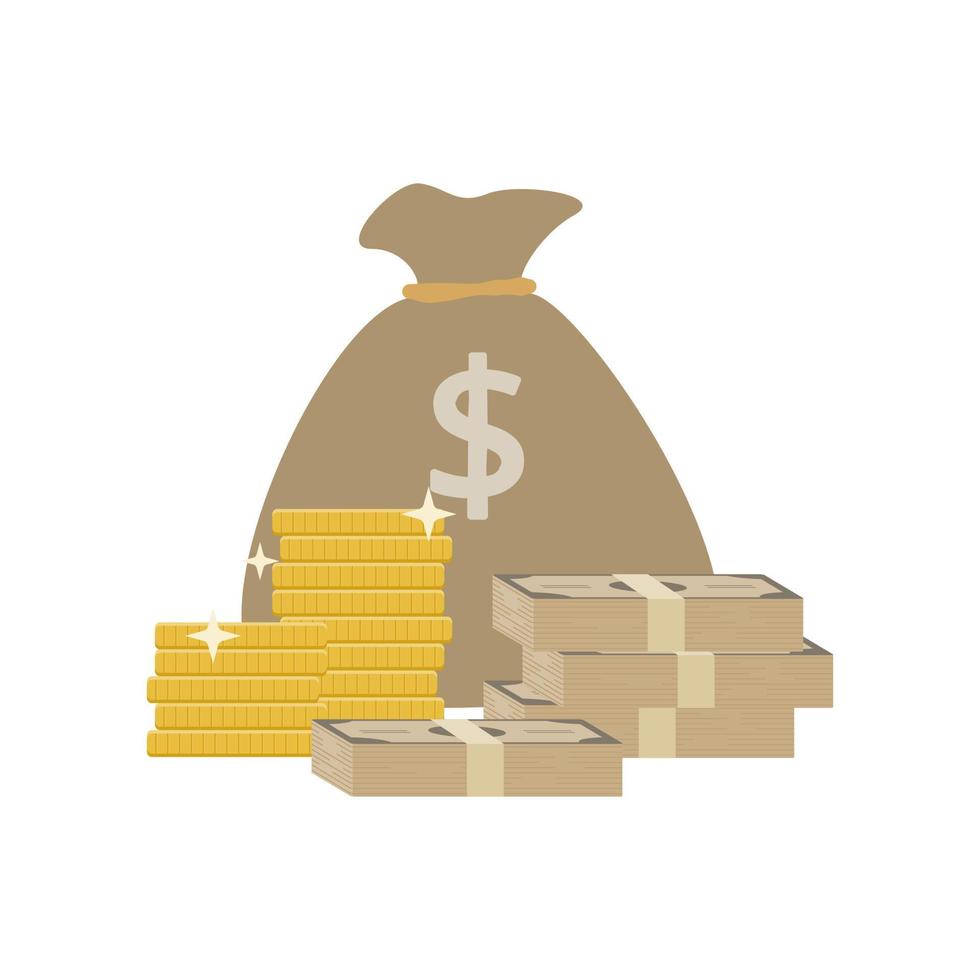 Dollar money illustration icon. Editable vector format file