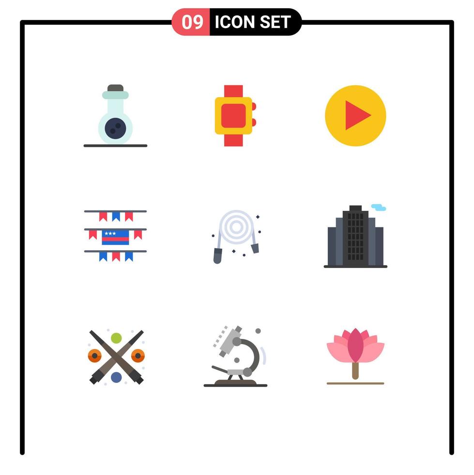 Stock Vector Icon Pack of 9 Line Signs and Symbols for real building buntings plumbing mechanical Editable Vector Design Elements