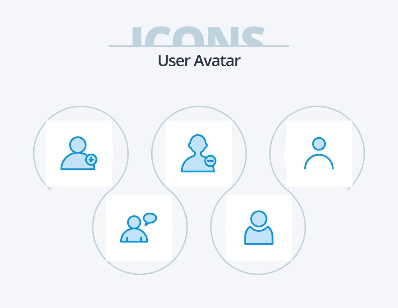 usuario azul icono paquete 5 5 icono diseño. . usuario. usuario. perfil. personal vector