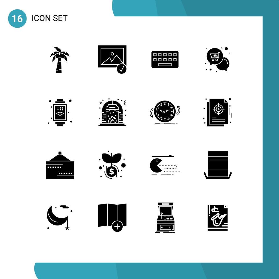 16 Creative Icons Modern Signs and Symbols of internet of things hand watch board shopping offer Editable Vector Design Elements
