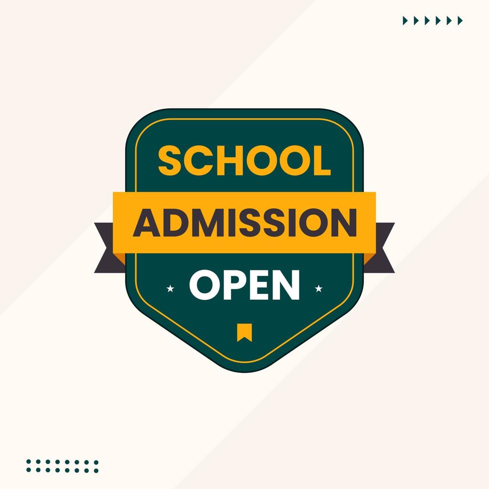 school admission open banner tag abstract shape for social media post template vector