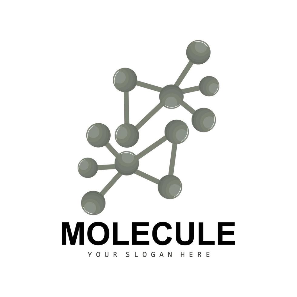 logotipo de neurona, diseño de logotipo de molécula, vector e ilustración de plantilla