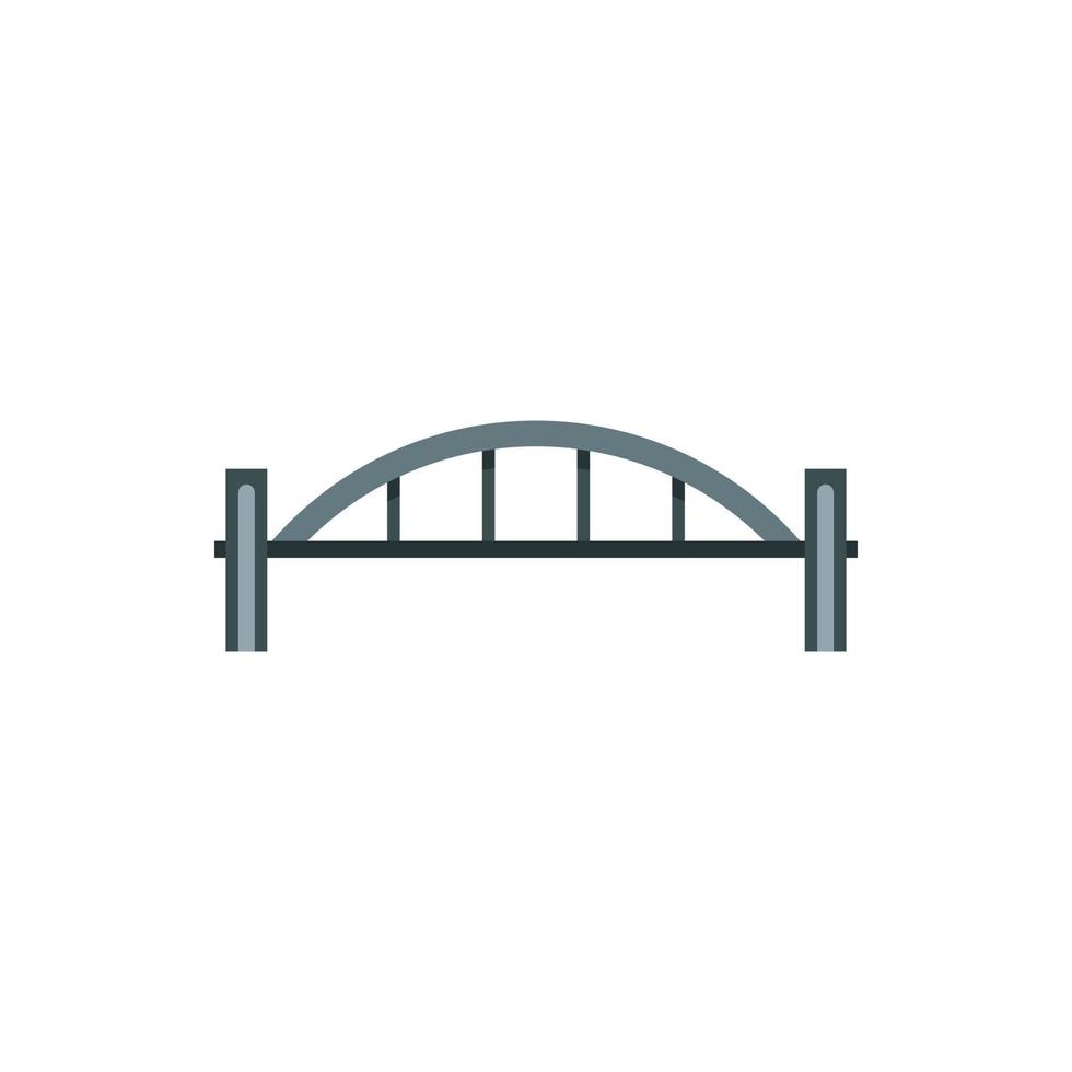 Bridge with arched railing icon, flat style vector
