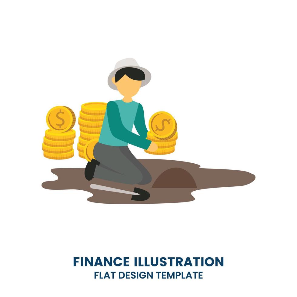 Business concept of investment in money tree in four step. Start up and growth of business. vector