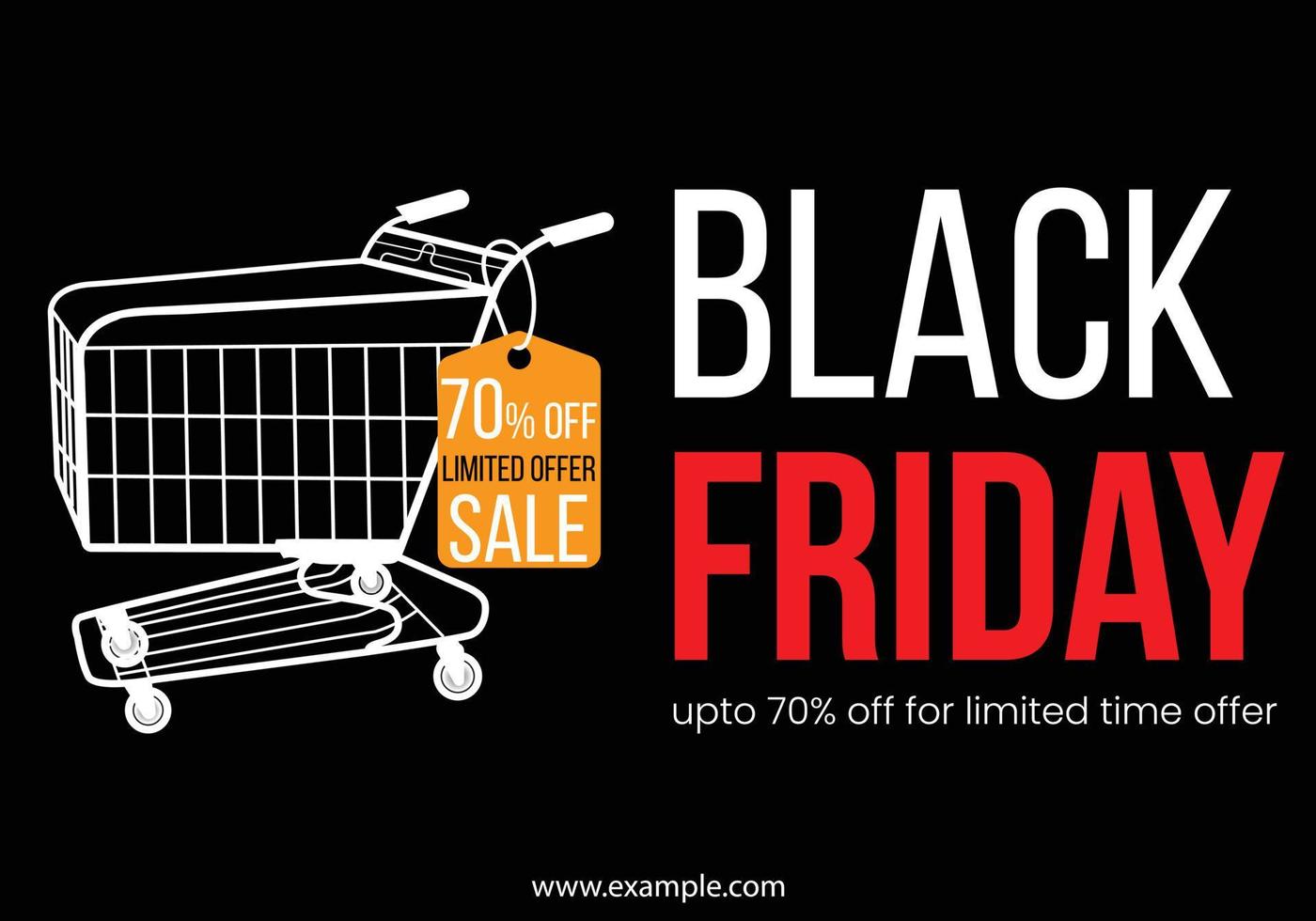 Black friday sale offer banner design template limited offer banner vector