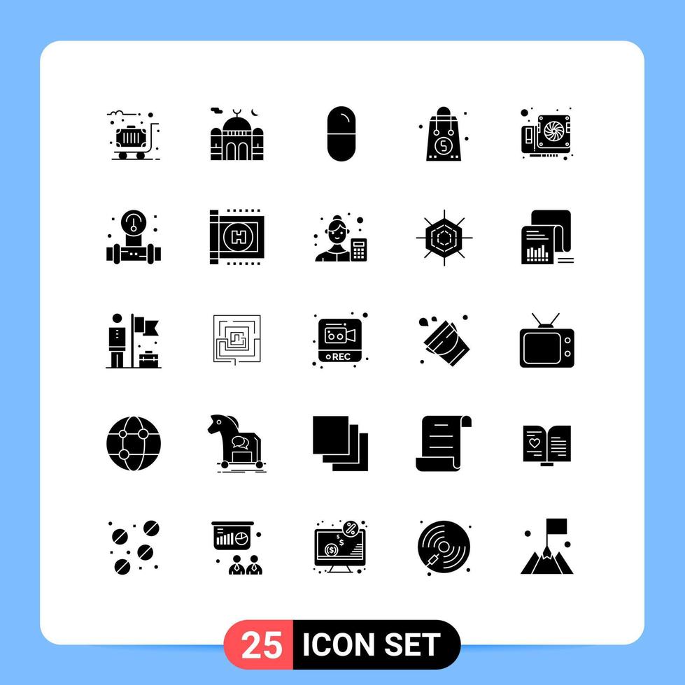 Universal Icon Symbols Group of 25 Modern Solid Glyphs of valentine money pray dollar tablets Editable Vector Design Elements