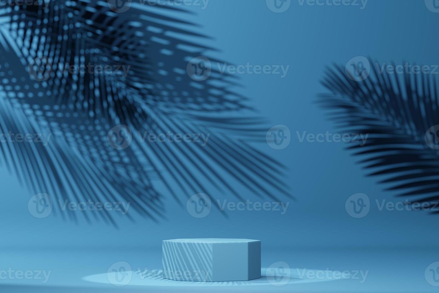 Empty display with shadows for presentation 3d rendering photo