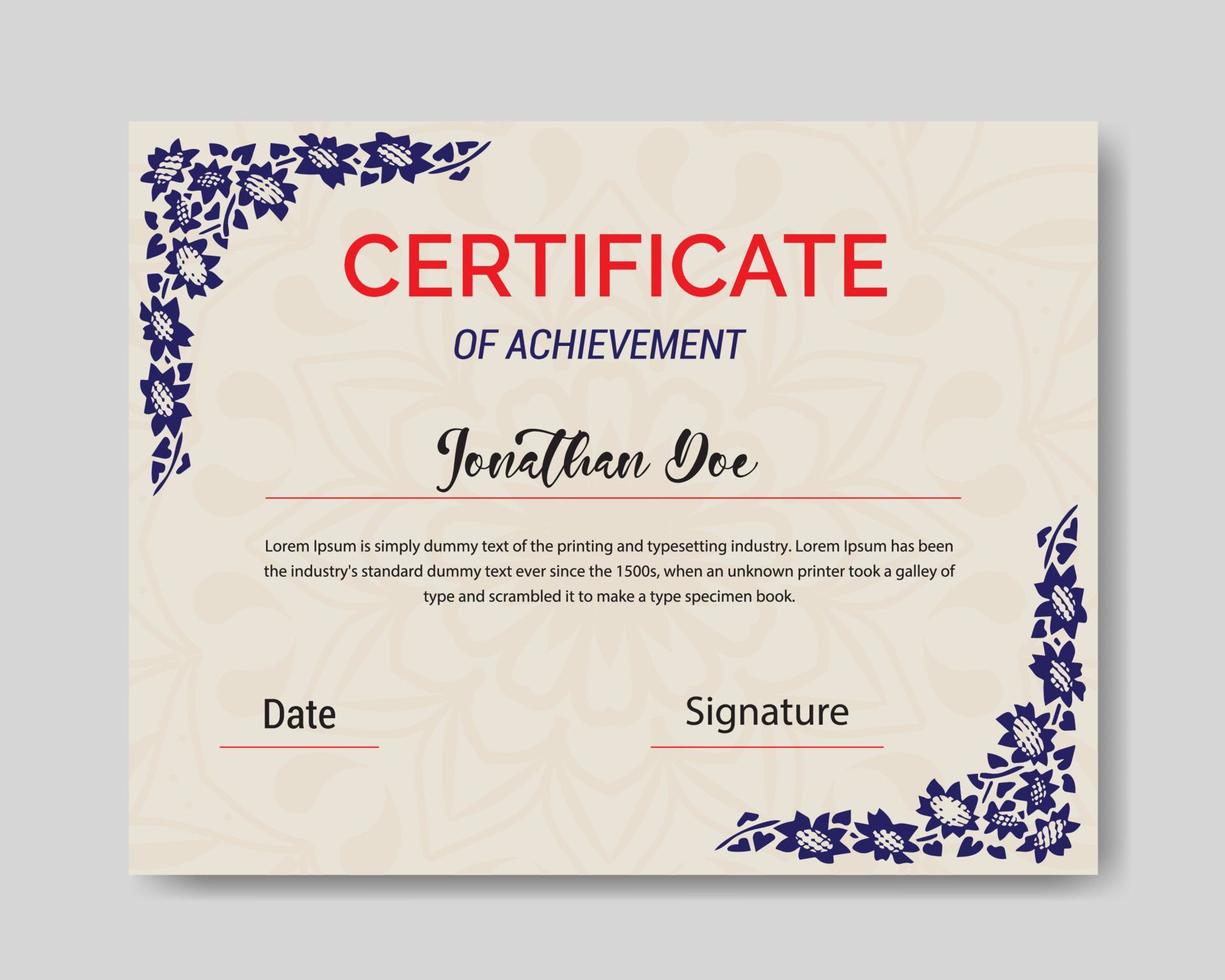 Professional Certificate template,college,diploma certificate template vector