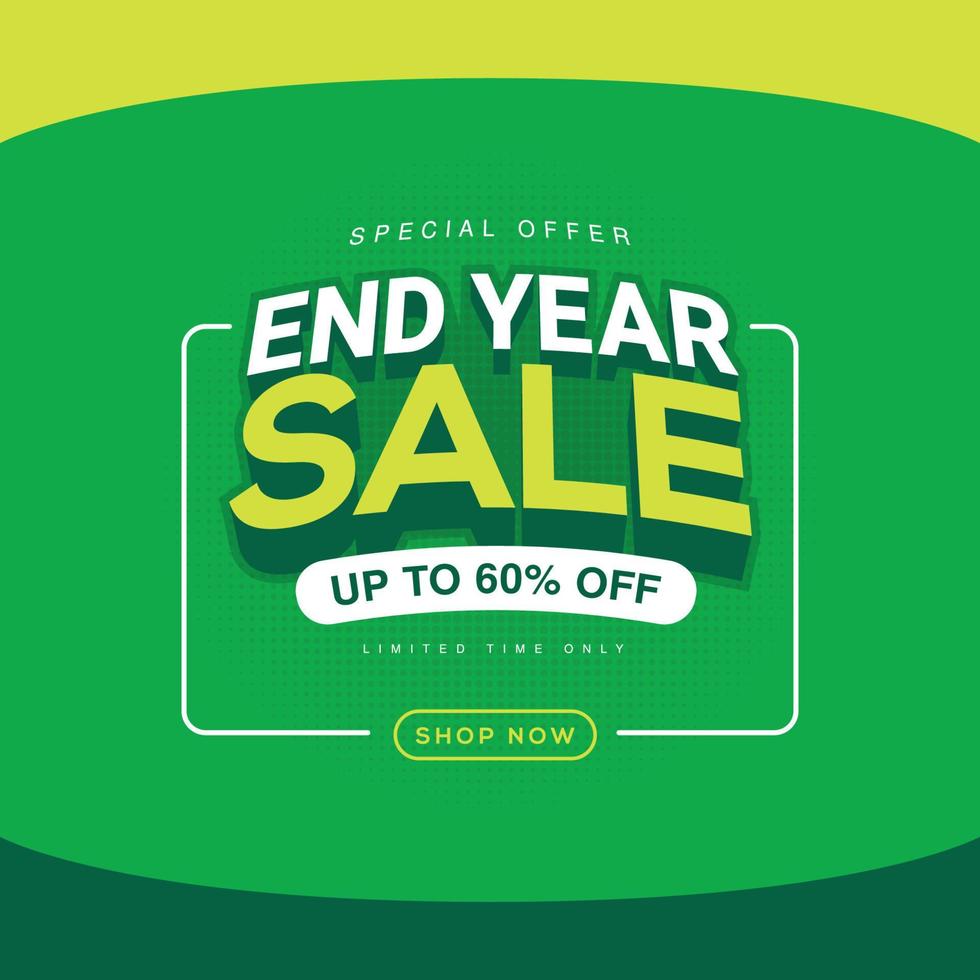 Year end sale discount banner template promotion design for business vector