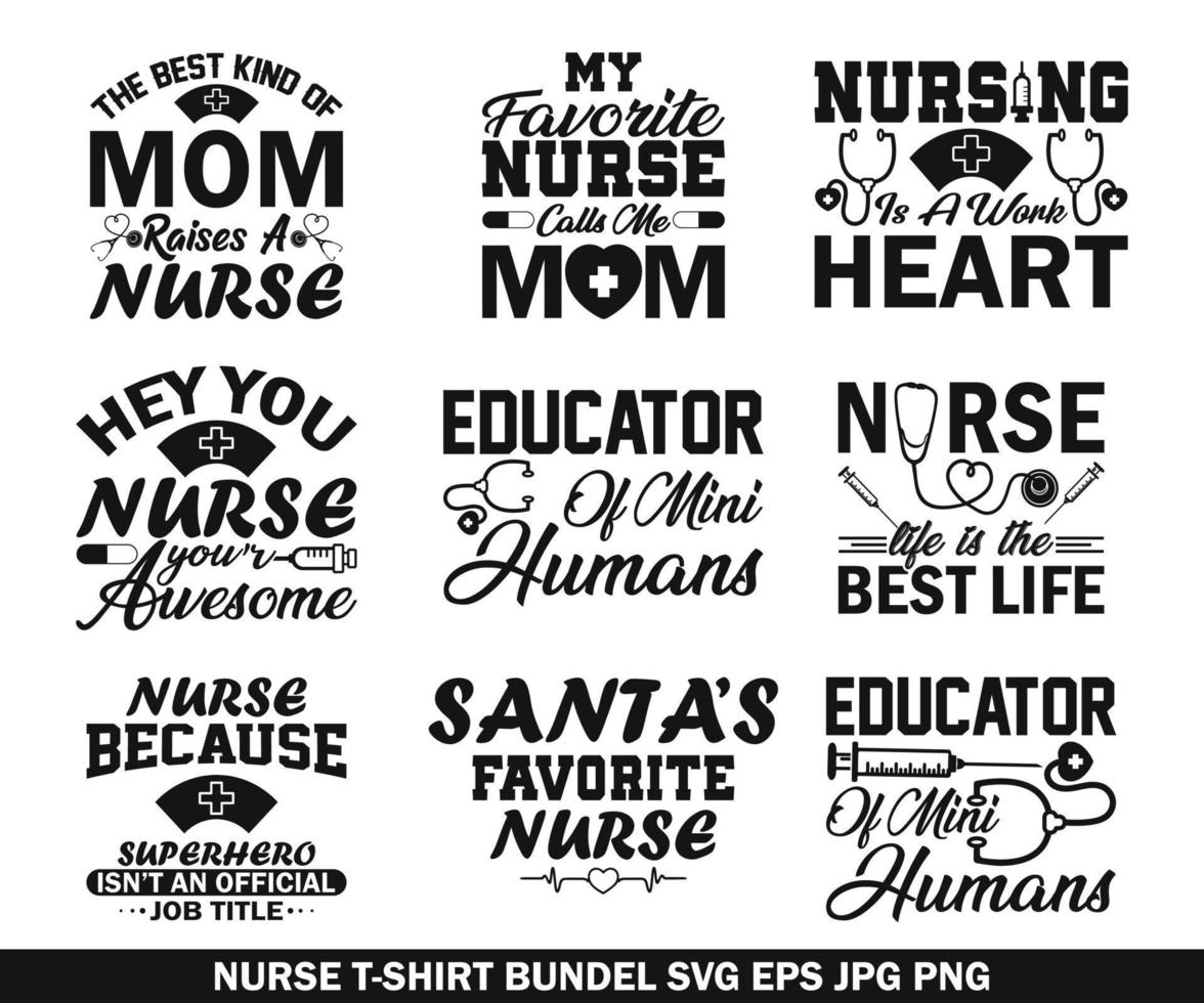 NURSE MOM AND DAD T-SHIRT DESIGN. EPS SVG vector