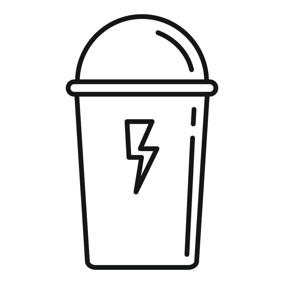 Energy drink shaker icon, outline style vector