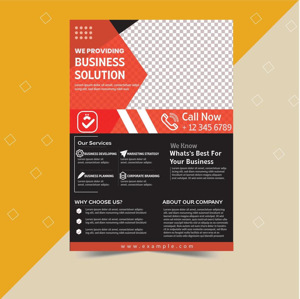 Corporate Business Flyer Design Template for your business.Easy to Customize every File. vector