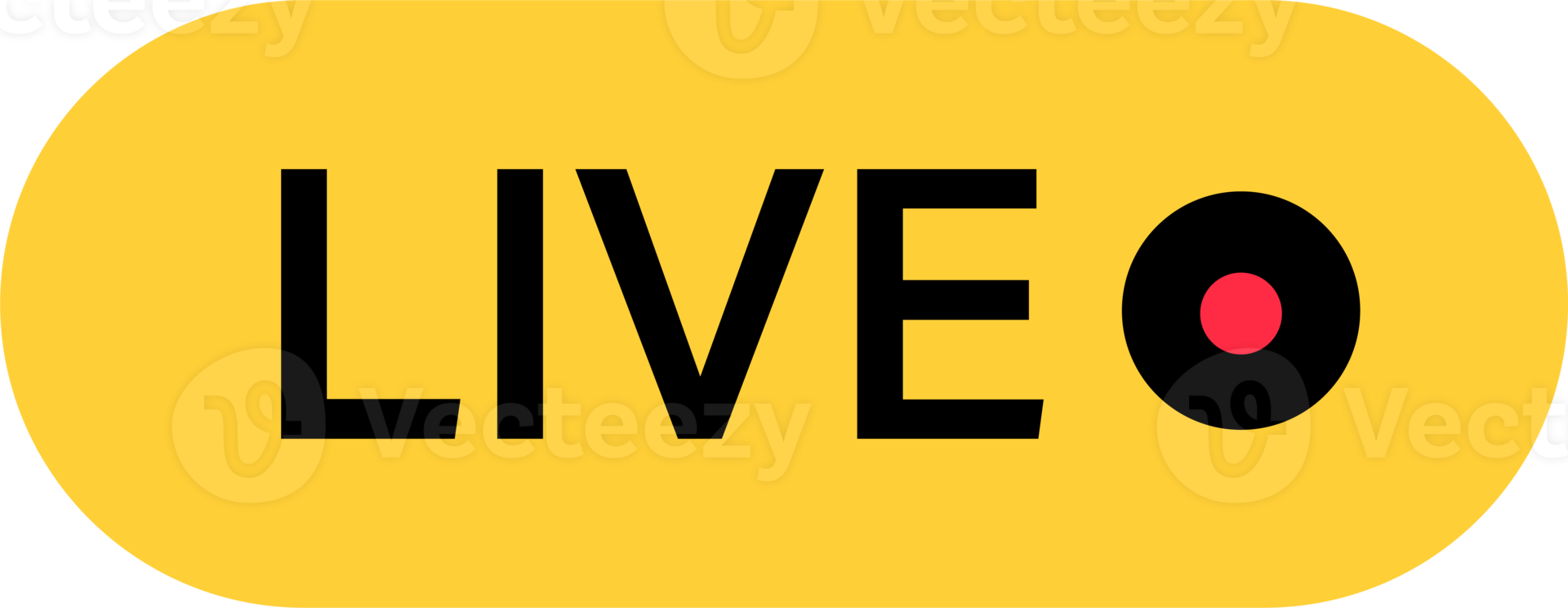 Live streaming icon. Live buttons transparent. Broadcasting signs