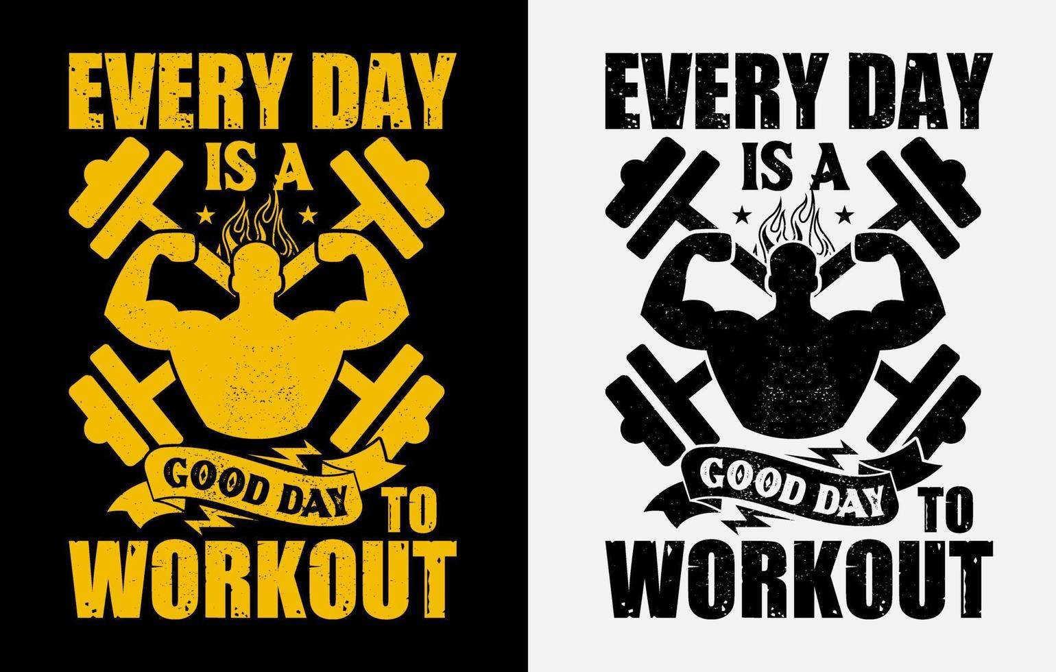 Gym T-shirt design, Gym motivational quote, Workout inspirational t shirt design, Fitness t shirt design vector