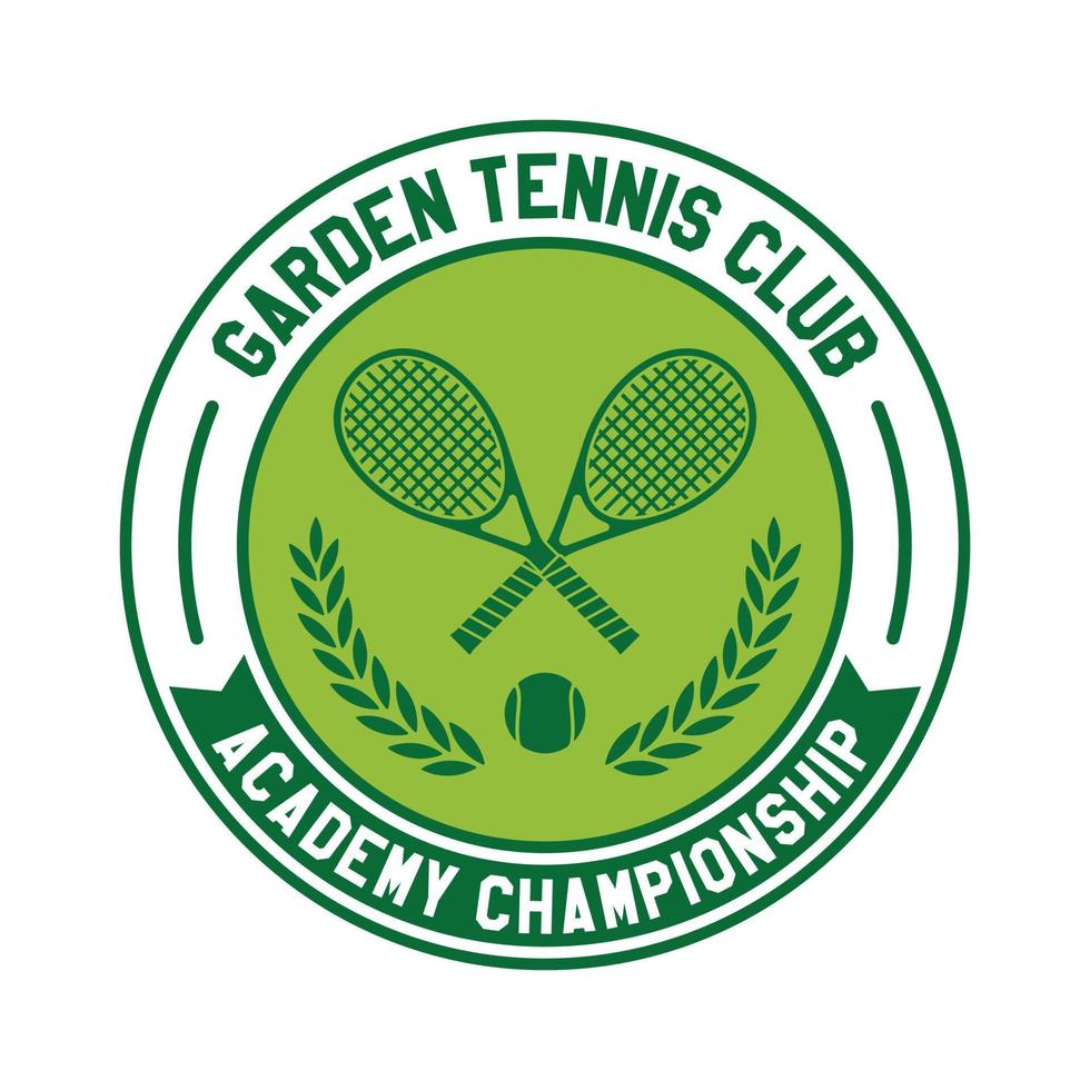 club de tenis moderno, vector de logotipo deportivo