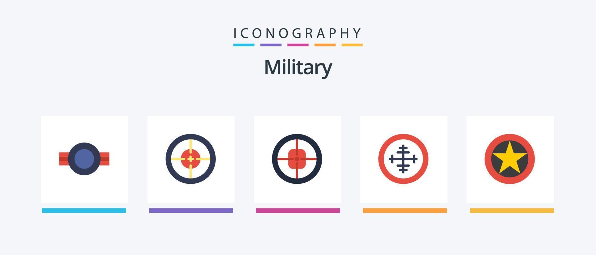 militar plano 5 5 icono paquete incluso . soldado. rango. medalla. creativo íconos diseño vector