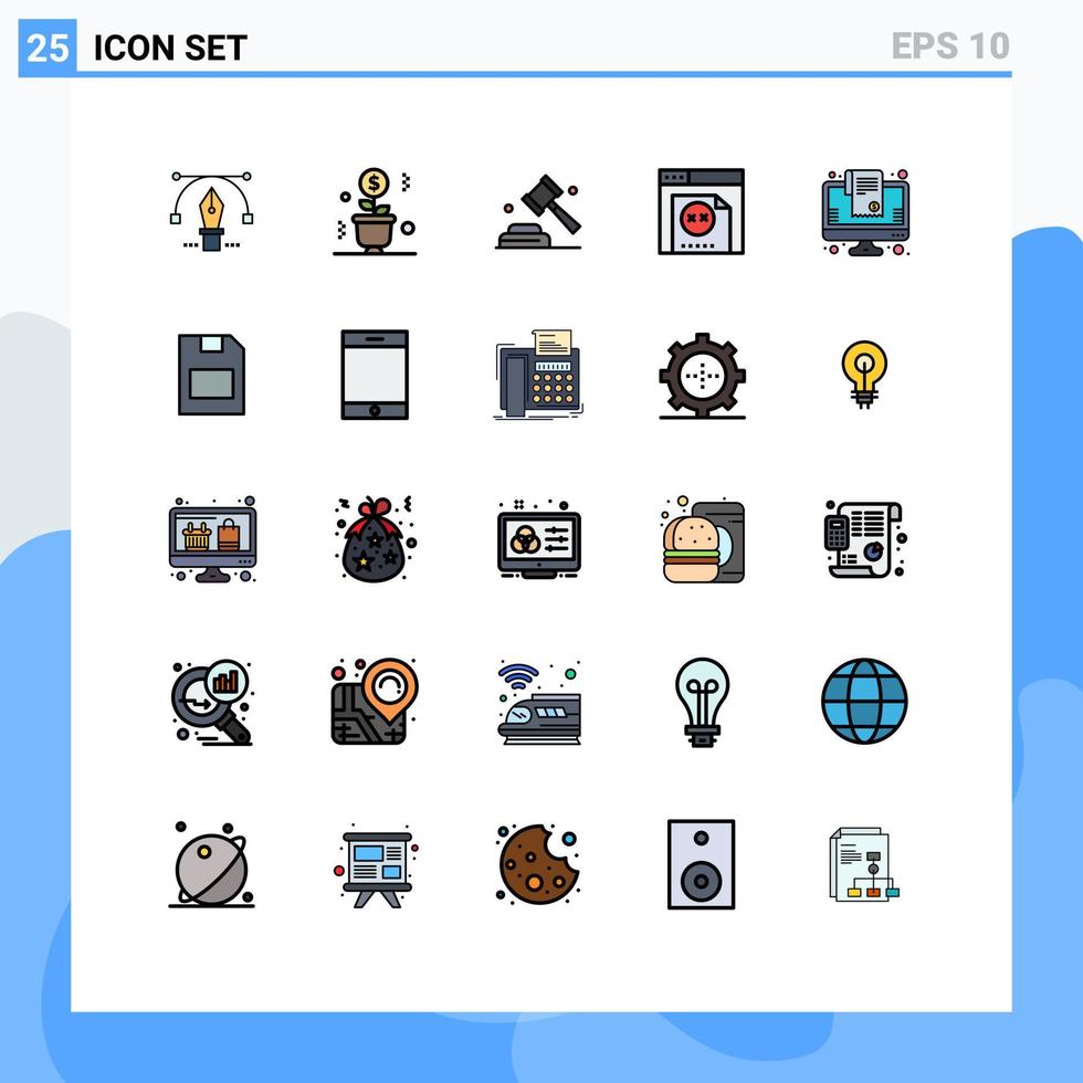25 Creative Icons Modern Signs and Symbols of cart website success programming vote Editable Vector Design Elements