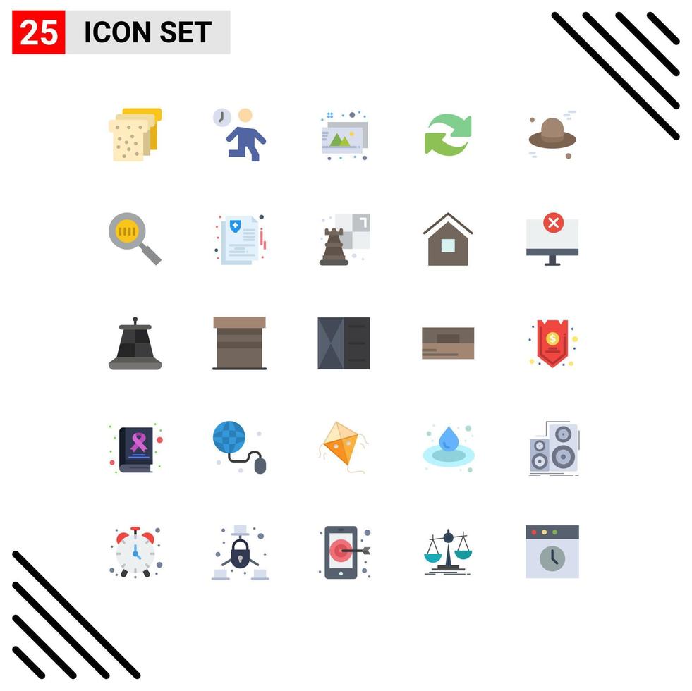 25 Creative Icons Modern Signs and Symbols of canada hat design repeat reload Editable Vector Design Elements