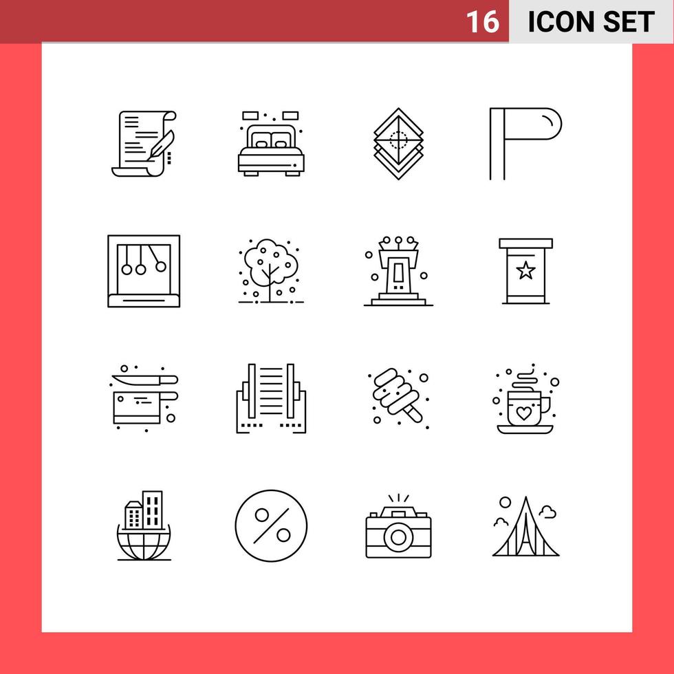 16 Creative Icons Modern Signs and Symbols of agriculture cradle design calm paragraph Editable Vector Design Elements