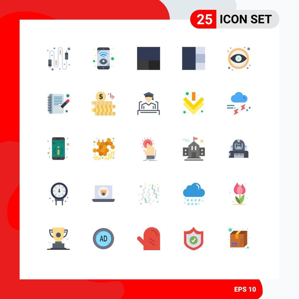 Universal Icon Symbols Group of 25 Modern Flat Colors of edit tool view graphic design Editable Vector Design Elements