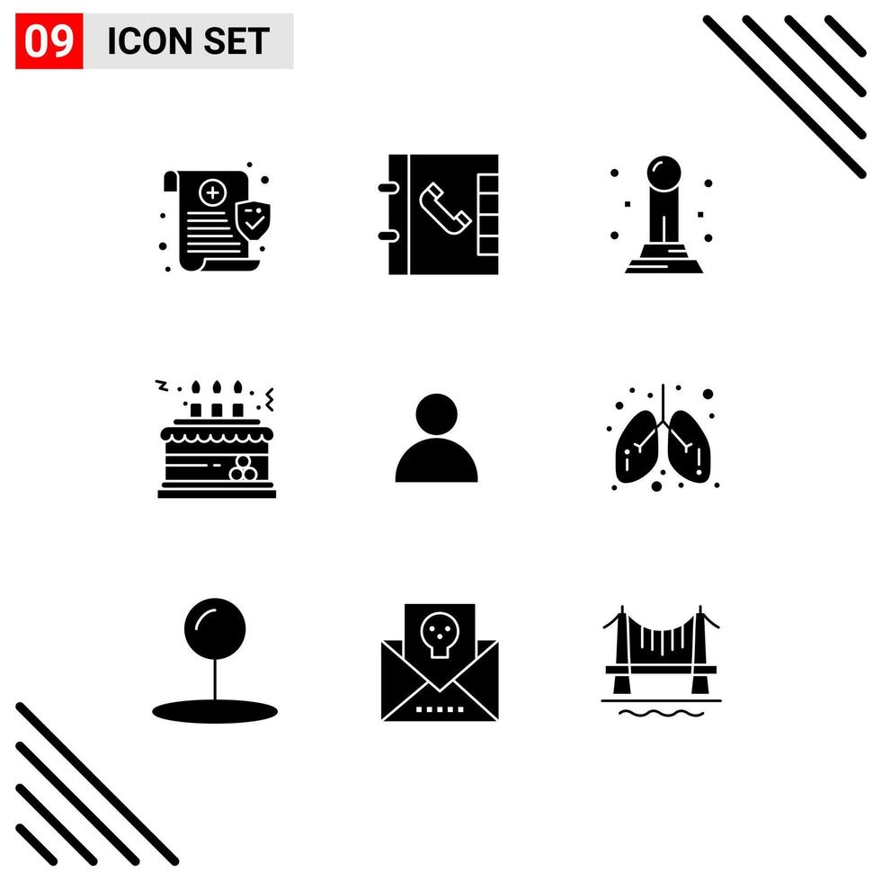 9 Creative Icons Modern Signs and Symbols of care mane pawn contacts decoration Editable Vector Design Elements