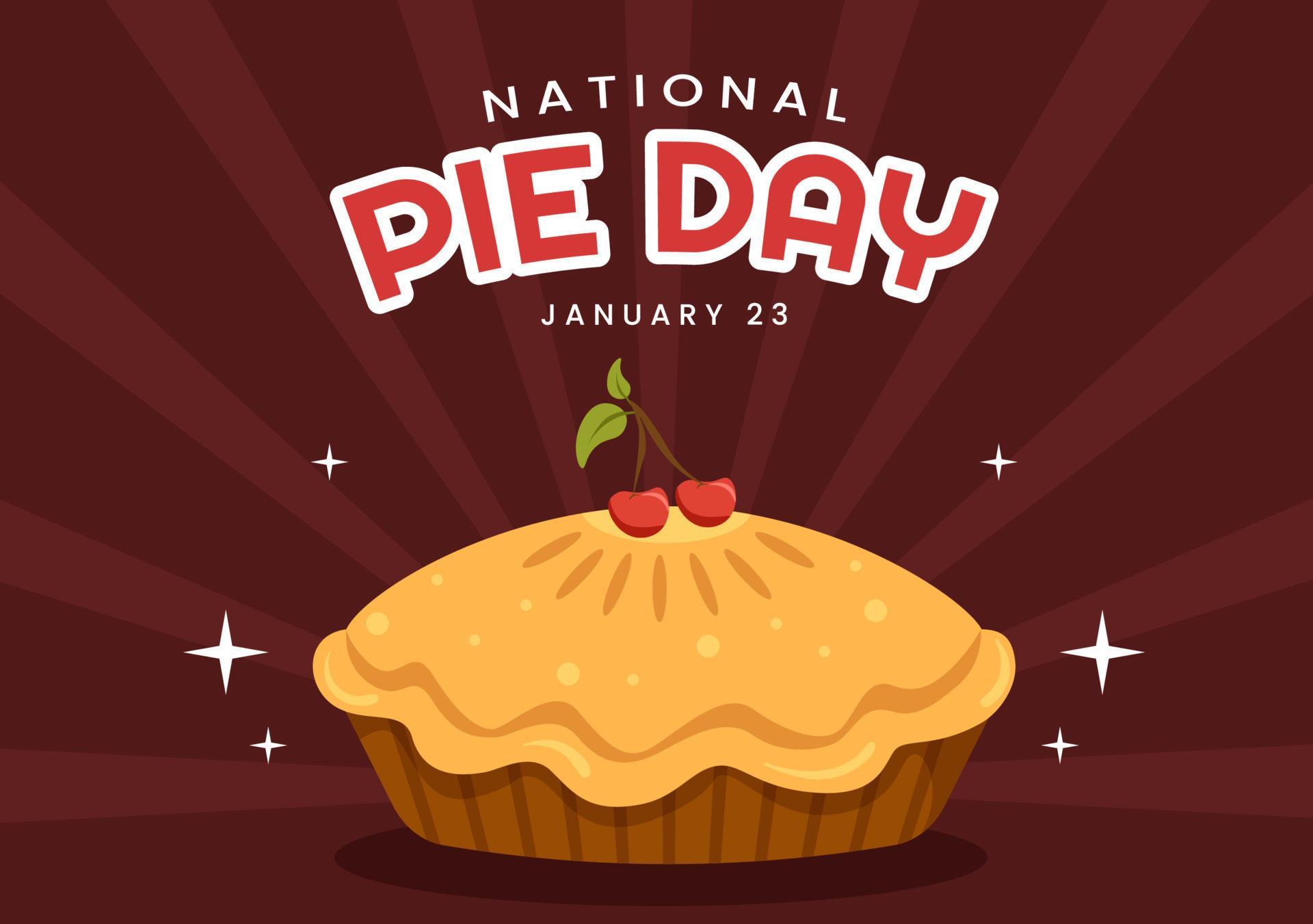 National Pie Day on January 23 with Food Consisting of Pastry Shells and Various Fillings in