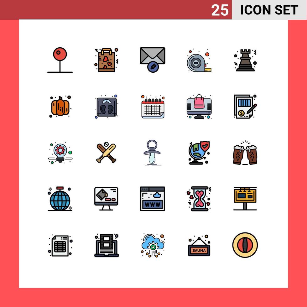 conjunto de 25 moderno ui íconos símbolos señales para juego empeñar compras herramienta medición editable vector diseño elementos