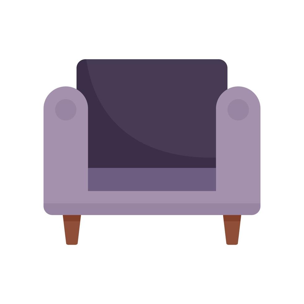 Sillón mueble icono plano aislado vector