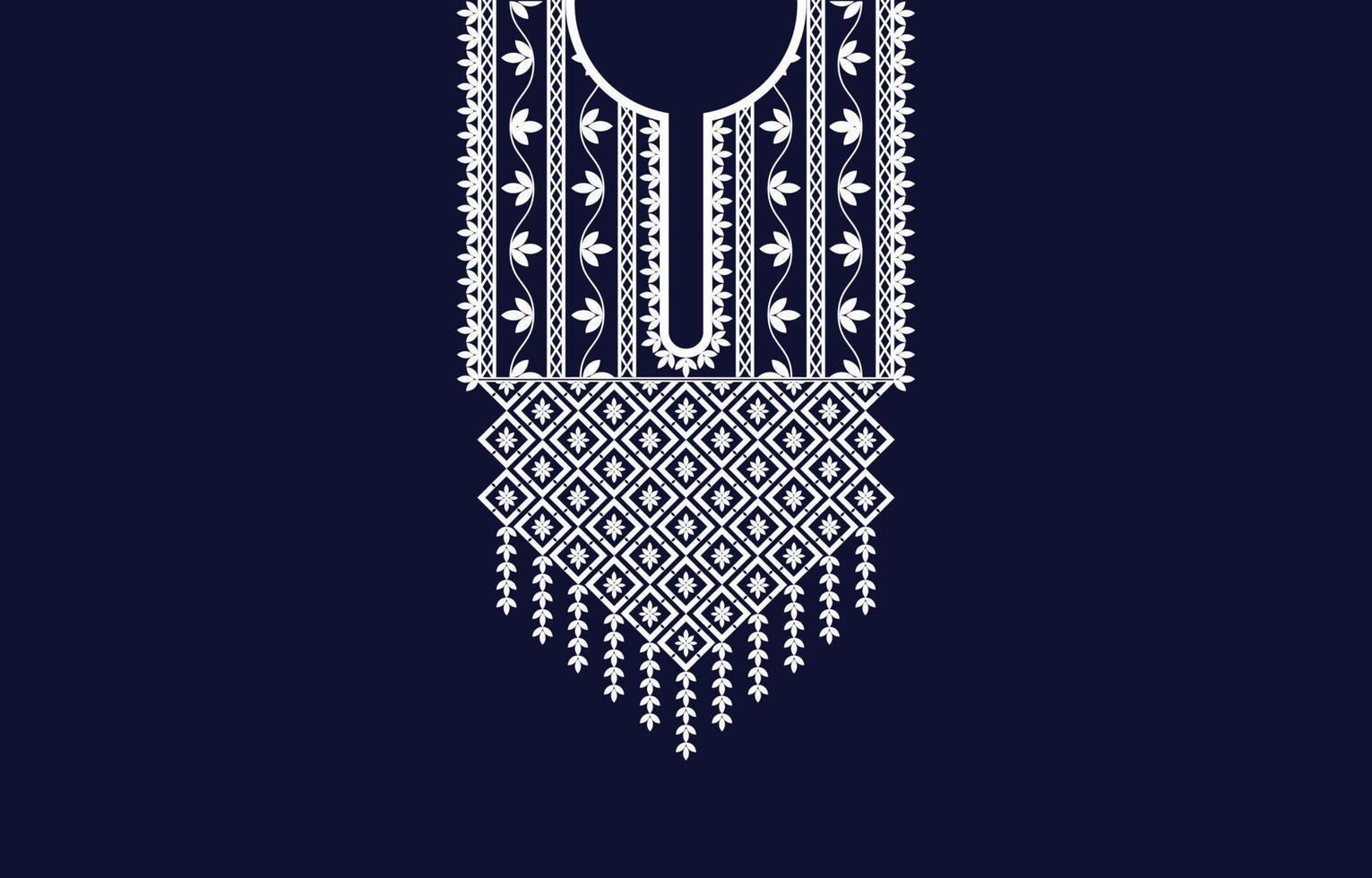 diseño de patrón de tela americana. use la geometría para crear un patrón de tela. diseño para la industria textil, moda femenina, borde de cuello, ropa y tela. vector