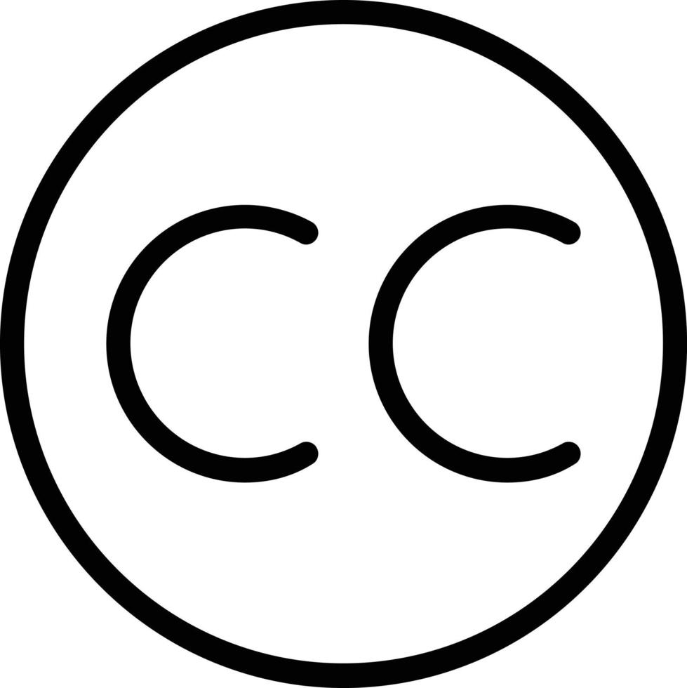 Closed Captioning Vector Icon Design