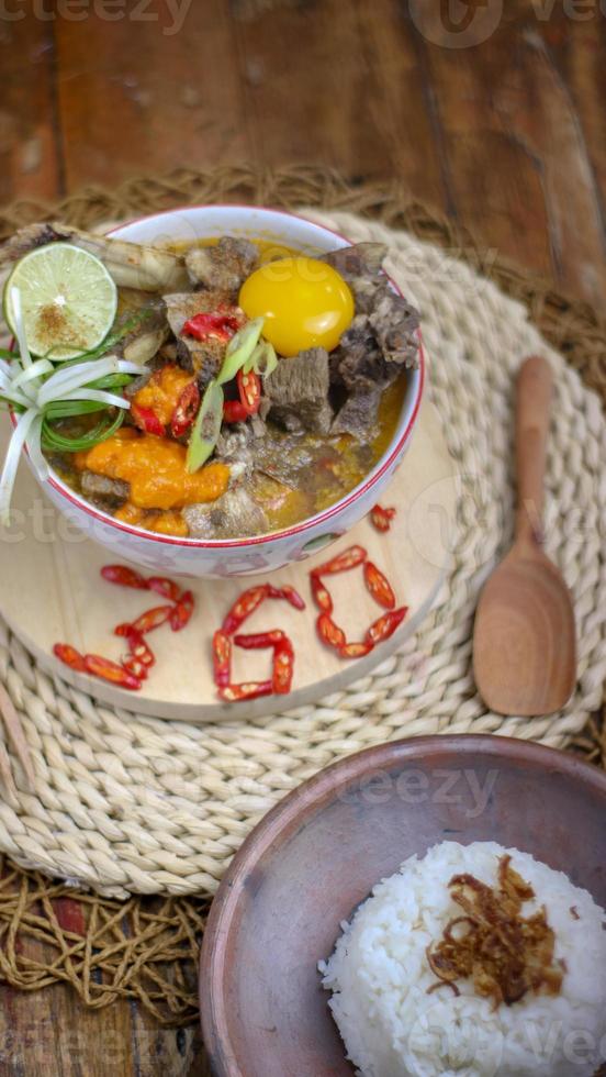 a typical sulawesi food called pallu basa photo