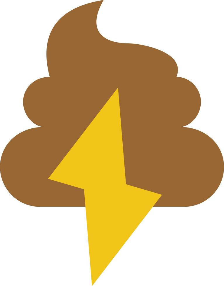 diseño de icono de vector de tormenta de caca